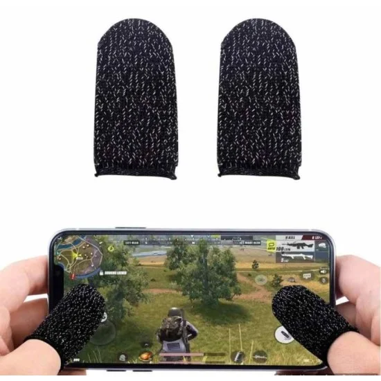 Mobile Finger Sleeve Sensitive Game Controller - Black